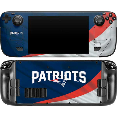 NFL New England Patriots Steam Deck Handheld Gaming Computer Skin